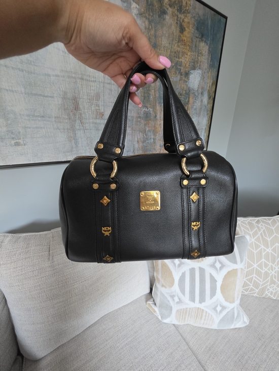 MCM Handbags - MCM Black Medium Boston Bag